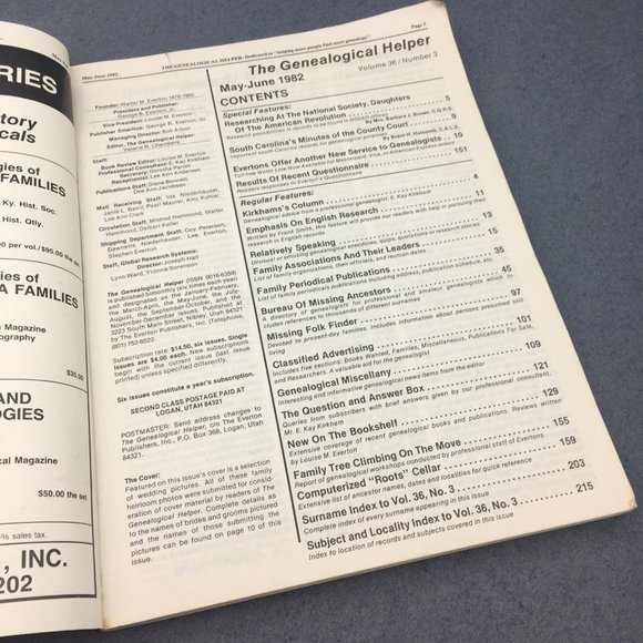Geneaology Helper May/June 1982 Paperback Volume 36 Number 3 Everton Publishers - Picture 5 of 5